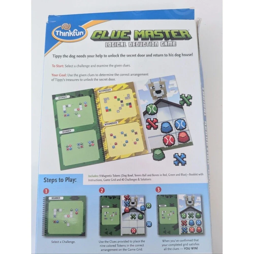 ThinkFun Clue Master Logical Deduction Game Magnetic Logic Game